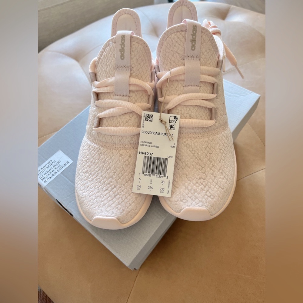 ADIDAS WOMENS CLOUDFOAM PURE 2.0 SNEAKER - BLUSH